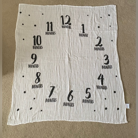 Pearhead WATCH ME GROW MILESTONE PHOTOGRAPHY BLANKET White - Picture 8 of 9